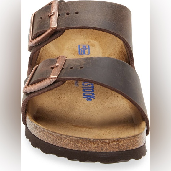 NEW BIRKENSTOCK ARIZONA BS OILED NUBUCK LEATHER SANDALS IN HABANA 38 7 - Picture 5 of 12